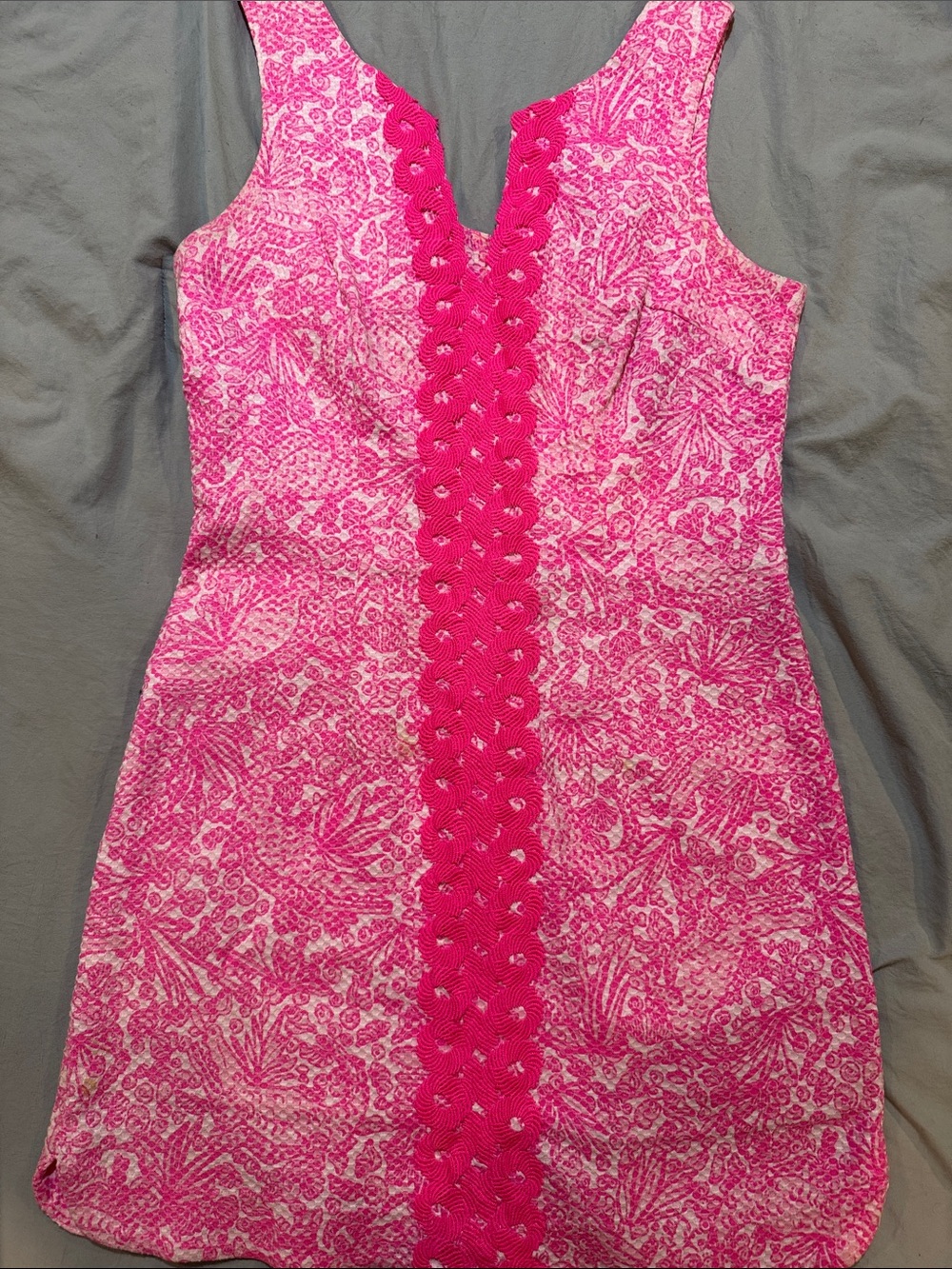 Lilly Pulitzer Pink Sleeveless Floral Print Shift Dress size 6